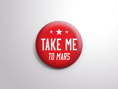 MARS Button button design mars sticker mule