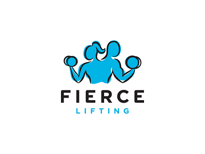 Fierce Lifting fit fitness gym healthy logo weights