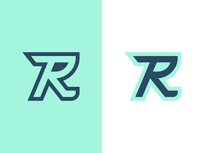 R logo r type typography