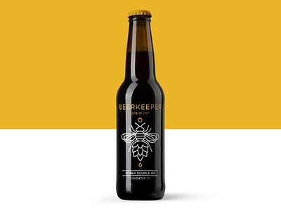 BEERKEEPERS Bottle bee beer branding brew brewery design graphic design graphic design icon illustration logo mark san diego typography vector