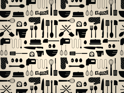 El Guzii Pattern cooking graphic design pattern seamless vector wallpaper