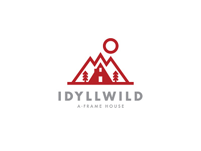 Idyllwild A-Frame House aframe branding cabin design graphic design graphic design house idyllwild illustration logo mark mountains typography vector