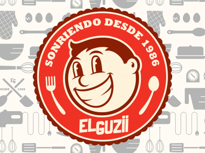 El Guzii cooking graphic design logo official seal vector youtube