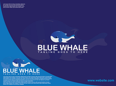 blue whale business logo branding branding design businesslogo creative logo flat graphic design illustrator logo design minimalist logo typography unique logo