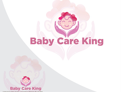 baby care logo 01 baby care baby logo branding creative logo flat graphic design kids logo logo design minimal unique logo