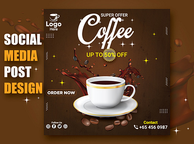 Social Media Post Design... ads design branding coffee post design design fb post flyer graphic design instagram post design moder poster promotion poster restaurant social media post design