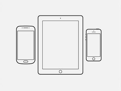 Device Outlines android ipad iphone outline tablet