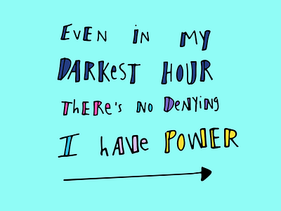 RhymerDesigner blue dark hour illustration power time typography
