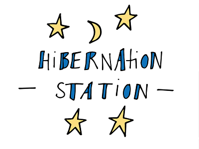 RhymerDesigner handdrawn hibernation illustration sleep type typography white