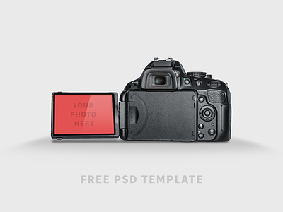 Free PSD Template - DSLR Mock-UP camera free mock-up psd template