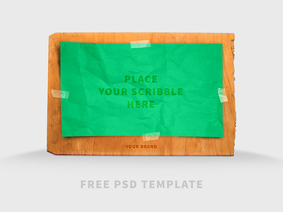 Free PSD Template - Scribble Board Mock-UP