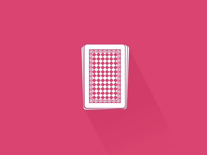 Choose a card ace animation card clean deck dribbble flat gif long shadow motion play