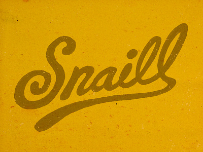 Snaill custom type hand lettering