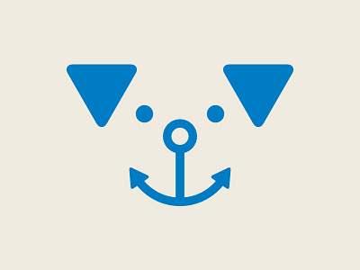 Sea Dog canine logo minimal nautical scurvy