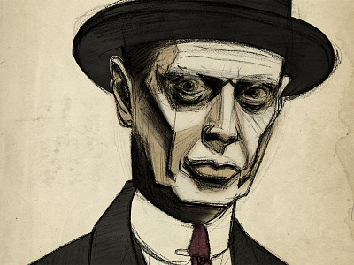 Nucky 2 boardwalk empire illustration nucky thompson portrait sketch