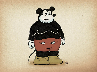 Meaty Mouse character design disney fat illustration mickey mouse obese