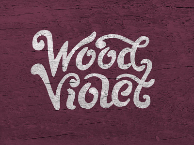 Wood Violet Script custom florist hand lettering logo script typography