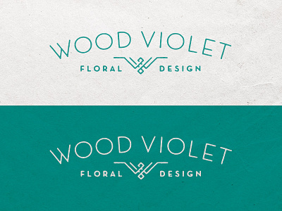Wood Violet Logo floral identity logo
