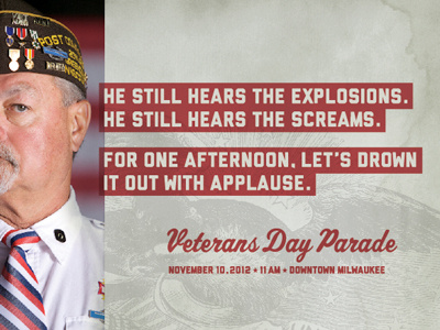 Veterans Day Parade Poster military poster pro bono veterans day
