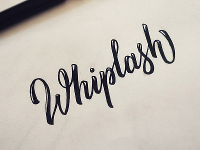 Whiplash brand calligraphy handlettering handrawn handtype lettering logo logotype