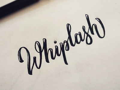 Whiplash brand calligraphy handlettering handrawn handtype lettering logo logotype