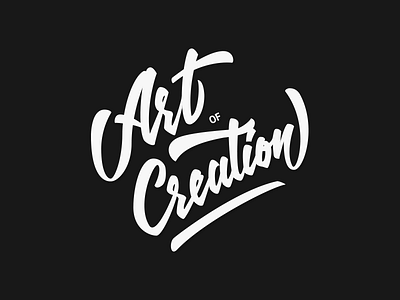 Art of Creation brand calligraphy handlettering handrawn handtype lettering logo logotype