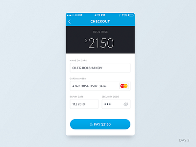 Daily UI: Day 2 – Credit Card