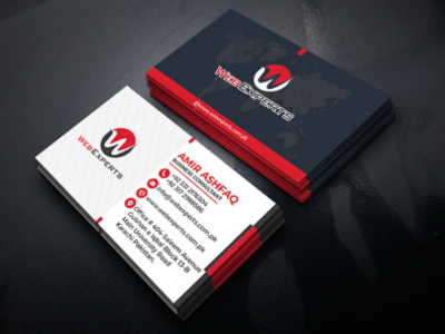 Business Card branding design flat typography ui