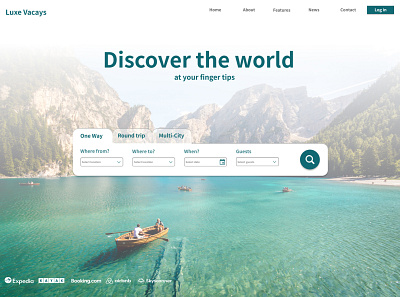 Luxe Vacays - Travel Agency Landing Page design illustration landingpage travel travel agency traveling ui