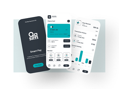 Design UI Mobile Application Qasim Smart Pay branding design graphic design mobile ui ui ux