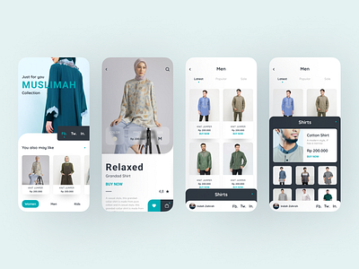 UI Design - The Muslim clothes online shop mobile application app design mobile ui ui ux