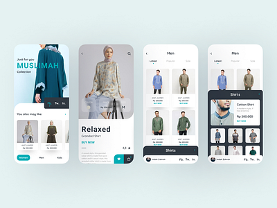 UI Design - The Muslim clothes online shop mobile application