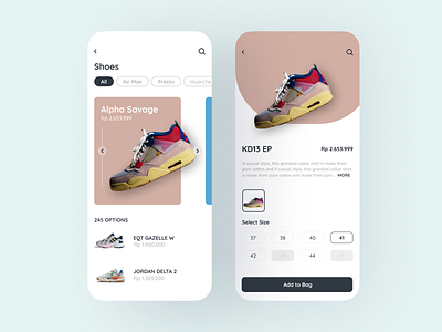 UI Design - The Shoes online shop mobile application app branding design mobile ui ui ux