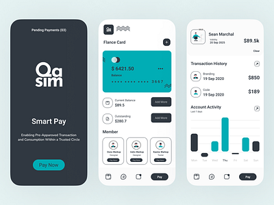 UI Design - The Smart Pay Mobile Application app design mobile ui ui ux