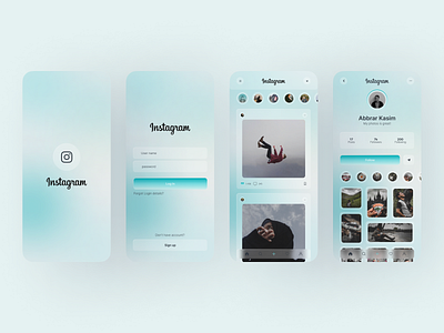 UI Design - Redesign The Instagram Mobile Application app design mobile ui ui ux