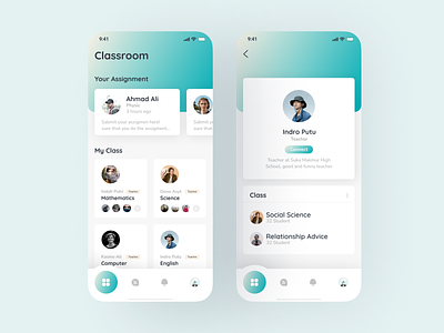 Redesign UI - Google Classroom Mobile app