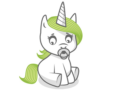 Baby Unicorn baby green illustration unicorn