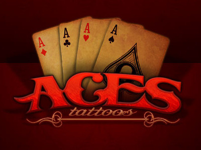 Aces Tattoos Logo illustrator logo photoshop tattoo