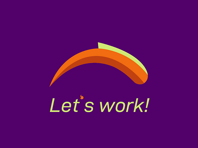 Let`s work logo branding identity illustration illustrator logo motivation vector