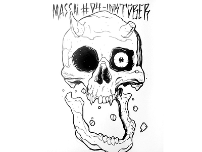 Inktober #04 - Inktober #04 - Devil Willy inktober skull