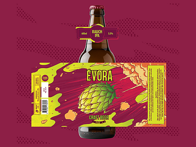 Evora's Rauch IPA - Beer label beer beer label