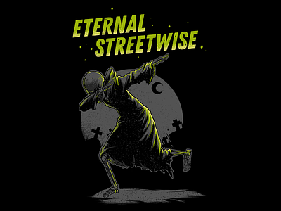 ETERNAL STREETWISE apparel design illustration skull tshirt