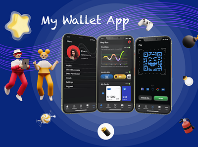 Mywallet finance app financial interaction design ui ui design uiux userinterface ux ux design wallet