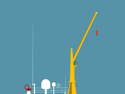 Vector crane doodle
