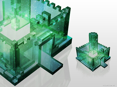Castle remix = glass castle. Crystal Castles? 3d castle castles city crystal emerald galaxy glass isometric oz