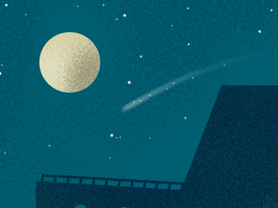 Project illustration moon night star vector