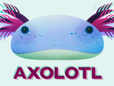 Axolotl Friend axolotl critically endangered illustration photoshop salamander texture vector
