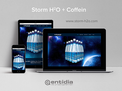 Storm H2O+Caffeine Website caffeine responsive design shop water web design