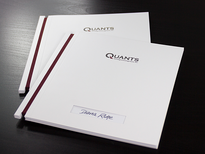 Brochure Design - Quants brochure design handmade print