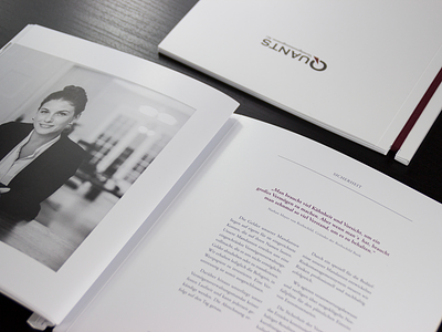 Brochure Design - Quants brochure bw indesign layout magazin print printdesign